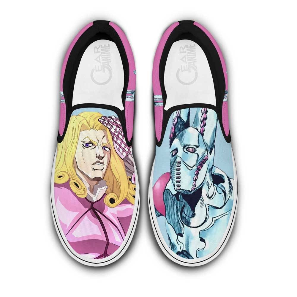 Funny-Valentine-Slip-On-Shoes-Custom-Anime-JoJos-Bizarre-Adventure-Shoes Funny Valentine Slip On Shoes Custom Anime JoJo's Bizarre Adventure Shoes
