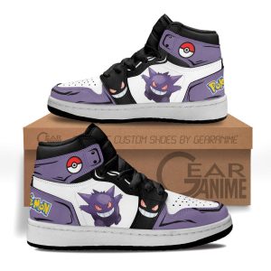 Gengar Kids Sneakers Custom Anime Pokemon Kids Jordan 1 Shoes