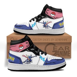 Greninja Kids Sneakers Custom Anime Pokemon Kids Jordan 1 Shoes