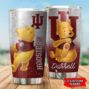 Indiana Hoosiers Pooh Custom Name Tumbler TB0350
