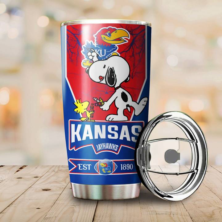 Kansas-Jayhawks-Tumbler-Snoopy-NCAA-Custom-Name-TB0005-2