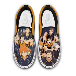 Karasuno Slip On Shoes Custom Anime Haikyuu Shoes