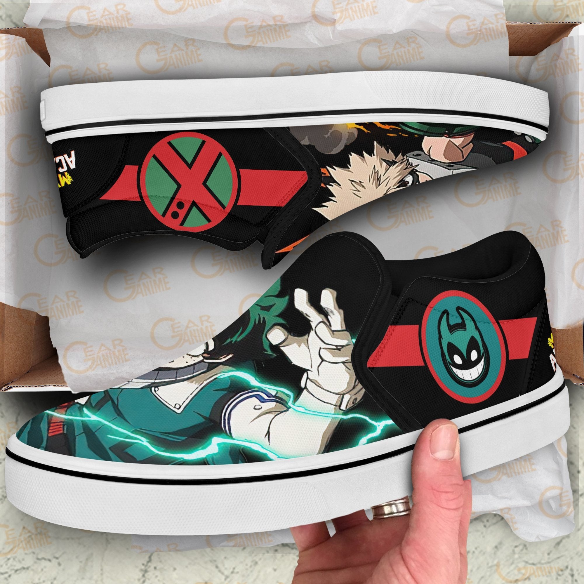 Katsuki-Bakugo-Izuku-Midoriya-Slip-On-Shoes-MHA-Custom-Anime-Shoes-2