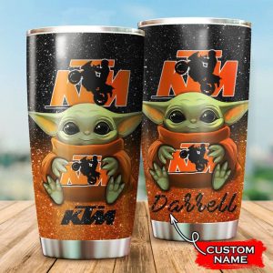 Ktm Baby Yoda Custom Name Tumbler TB1068