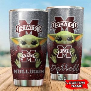Mississippi State Bulldogs Baby Yoda Custom Name Tumbler TB0482