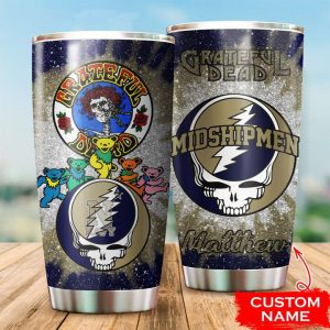 Navy Midshipmen Grateful Dead Custom Name Tumbler TB1396