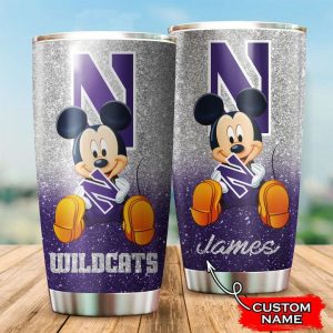 Northwestern Wildcats Mickey Custom Name Tumbler TB0003