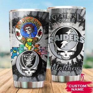 Oakland Raiders Grateful Dead Custom Name Tumbler TB1412