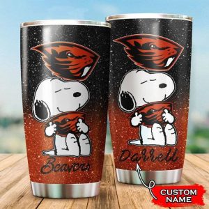 Oregon State Beavers Snoopy Custom Name Tumbler TB1305