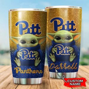 Pittsburgh Panthers Baby Yoda Custom Name Tumbler TB0574