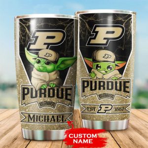Purdue Boilermakers Tumbler Baby Yoda NCAA Custom Name TB0236