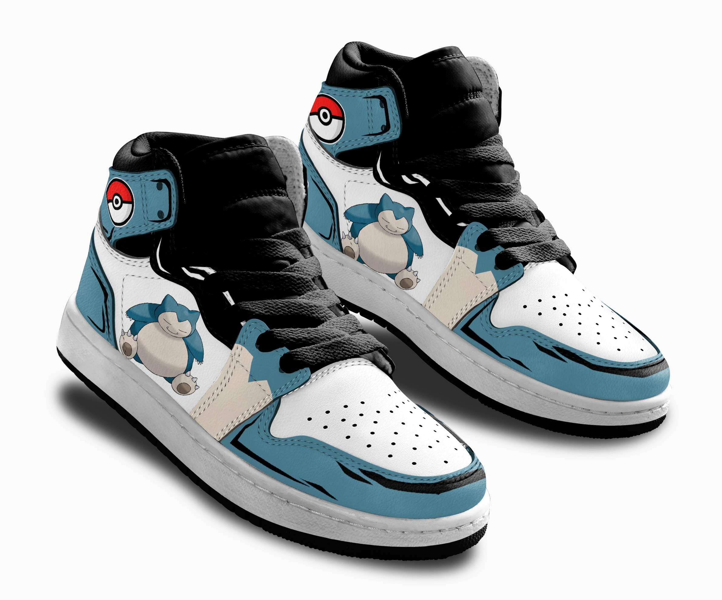 Snorlax-Kids-Sneakers-Custom-Anime-Pokemon-Kids-Jordan-1-Shoes-1