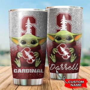 Stanford Cardinal Baby Yoda Custom Name Tumbler TB0392
