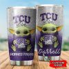 Tcu Horned Frogs Baby Yoda Custom Name Tumbler TB0866