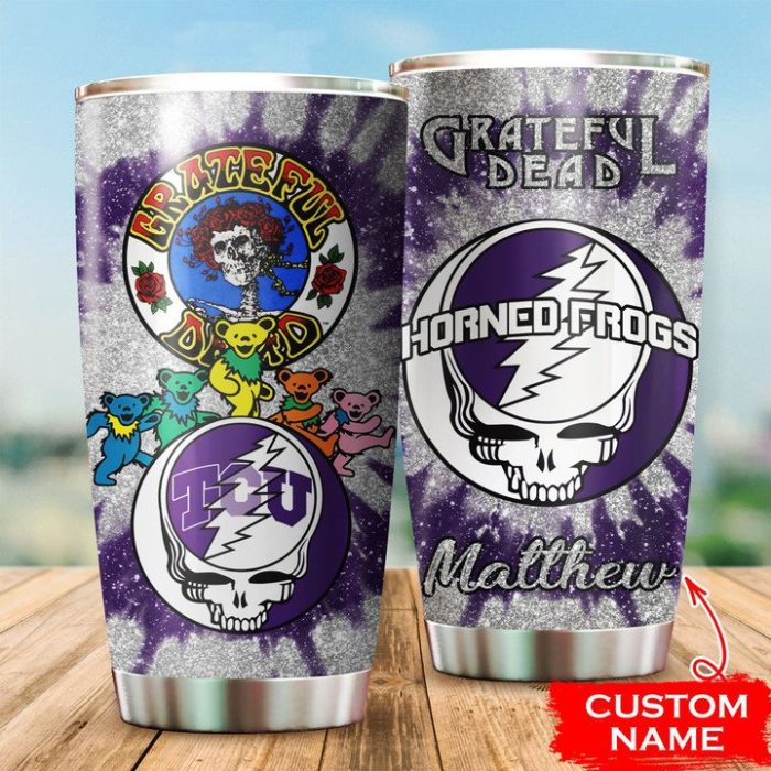 Tcu Horned Frogs Grateful Dead Custom Name Tumbler TB1985