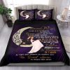 To My Husband To The Moon Bedding  Duvet Cover And Pillowcase Set