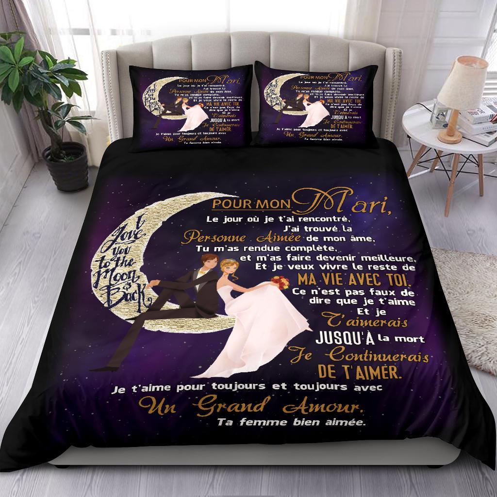 To-My-Husband-To-The-Moon-Bedding-Duvet-Cover-And-Pillowcase-Set To My Husband To The Moon Bedding Duvet Cover And Pillowcase Set