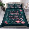 To My Wife Flamingo Bedding  Duvet Cover And Pillowcase Set