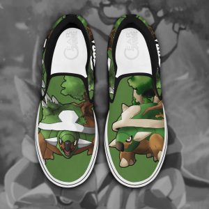 Torterra Slip On Shoes Pokemon Custom Anime Shoes