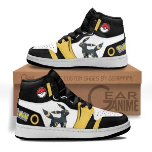 Umbreon Kids Sneakers Custom Anime Pokemon Kids Jordan 1 Shoes