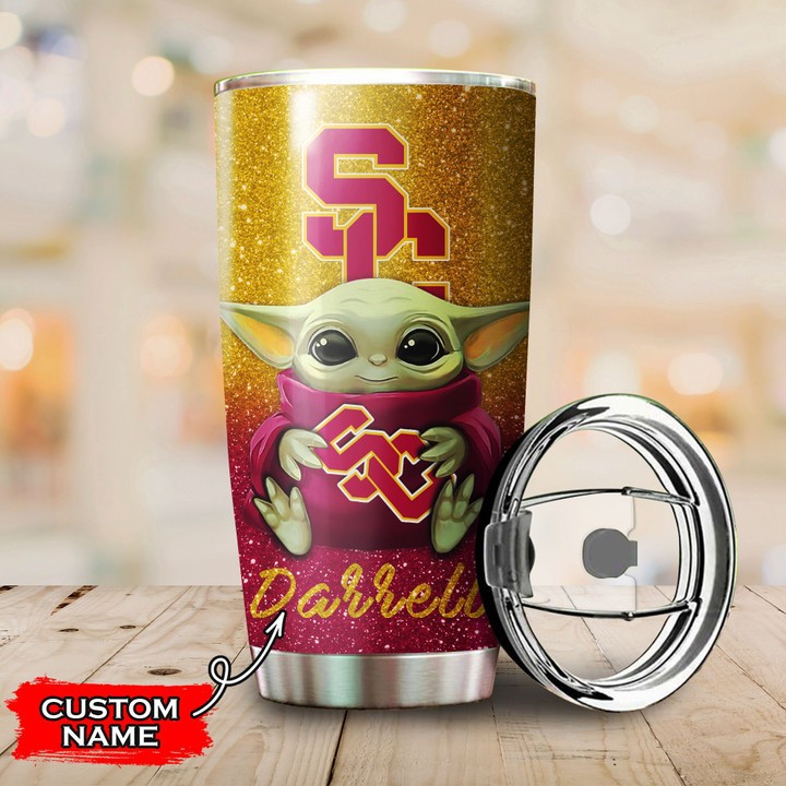 Usc-Trojans-Baby-Yoda-Custom-Name-Tumbler-TB0647-2