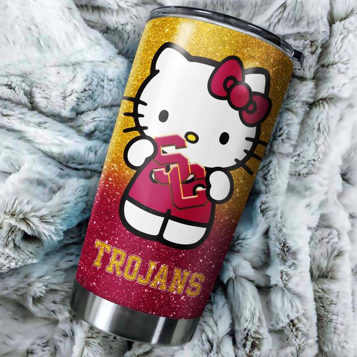 Usc-Trojans-Hello-Kitty-Custom-Name-Tumbler-TB0917-1