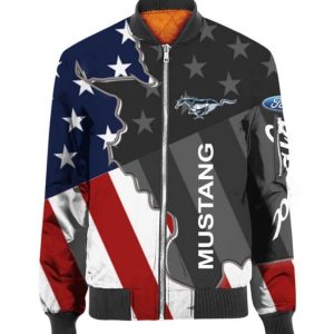 Bomber Jacket Ford Mustang 3D Spring Autumn Casual Jacket For Racer Biker BBJ3354