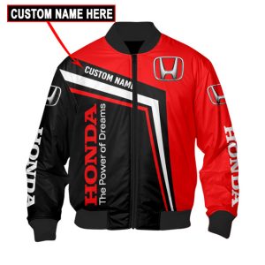 Custom Name Honda 3D Spring Autumn Casual Jacket Pilot Bomber Jacket For Racer Biker BBJ3167