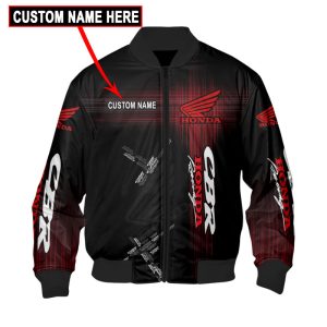 Custom Name Honda 3D Spring Autumn Casual Jacket Pilot Bomber Jacket For Racer Biker BBJ3222