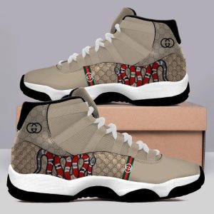 Gucci Brown Snake Air Jordan 11 Custom Sneakers Shoes JD110180