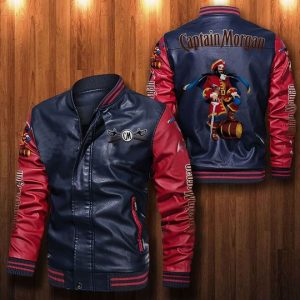 Captain Morgan Leather Bomber Jacket CTLBJ136