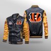 Cincinnati Bengals Leather Bomber Jacket CTLBJ155