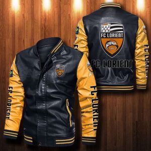 Fc Lorient Leather Bomber Jacket  CTLBJ090