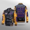 New York Giants Leather Bomber Jacket CTLBJ158