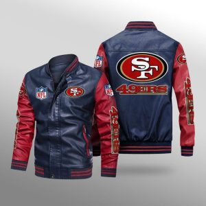 San Francisco 49Ers Leather Bomber Jacket  CTLBJ196