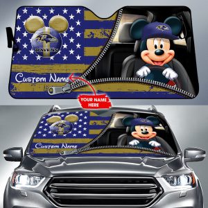 Baltimore Ravens NFL Football Team Car Sun Shade CSS0689