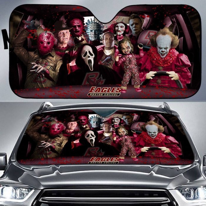 Boston College Eagles NCAA Halloween Car Sun Shade CSS0616