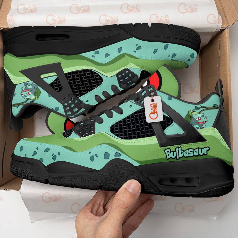 Bulbasaur-Anime-Jordan-4-Sneakers-Custom-Personalized-Shoes-JD519-1