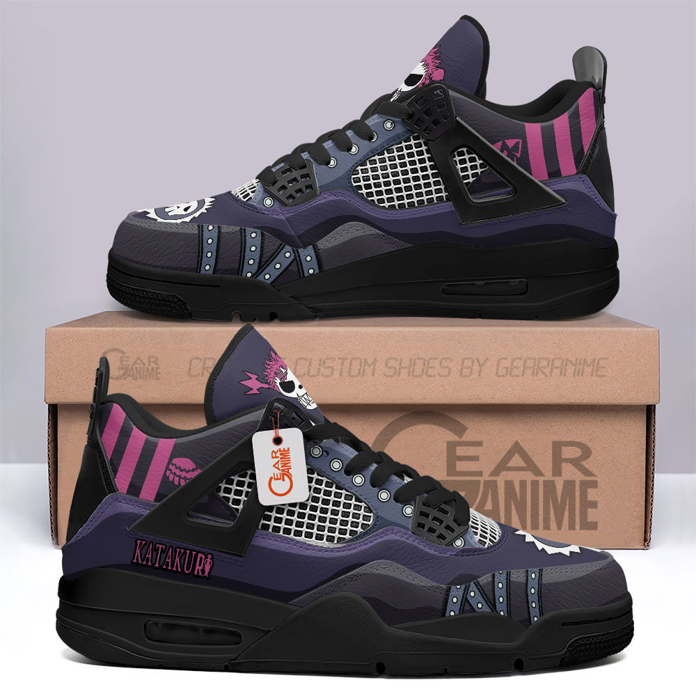 Charlotte-Katakuri-Jordan-4-Sneakers-Anime-Personalized-Shoes-JD456 Charlotte Katakuri Jordan 4 Sneakers Anime Personalized Shoes JD456