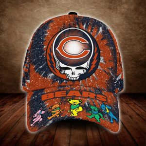 Chicago Bears And Grateful Dead Band 3D BaseBall Cap CGI818