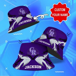 Colorado Rockies MLB Bucket Hat Personalized SBH303