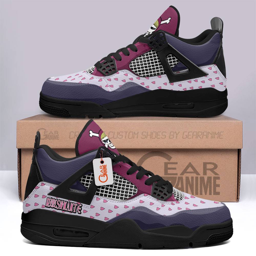 Donquixote-Rosinante-Jordan-4-Sneakers-Anime-Personalized-Shoes-JD253 Donquixote Rosinante Jordan 4 Sneakers Anime Personalized Shoes JD253