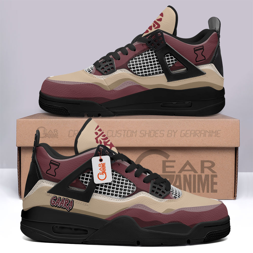 Gaara-Jordan-4-Sneakers-Personalized-Anime-Shoes-JD573 Gaara Jordan 4 Sneakers Personalized Anime Shoes JD573