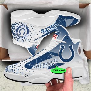 Indianapolis Colts NFL Shoes Jordan JD13 Shoes Triangle Personalized JD130823