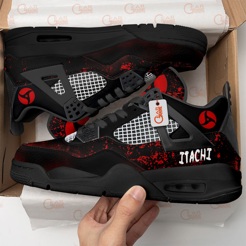 Itachi-Uchiha-Mangekyo-Sharingan-Jordan-4-Sneakers-Anime-Personalized-Shoes-JD434-1
