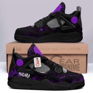 Madara Rinnegan Jordan 4 Sneakers Anime Personalized Shoes JD422