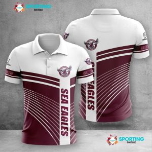Manly Warringah Sea Eagles Polo Shirt Golf Shirt 3D PLS1513