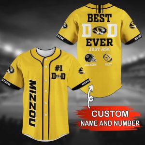 Missouri Tigers NCAA Personalized Baseball Jersey BJ1046
