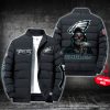 NFL Philadelphia Eagles Custom Name Skull Down Jacket Puffer Jacket PJ018