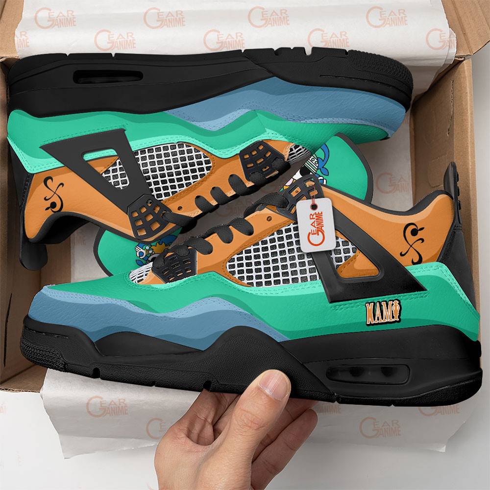Nami-Jordan-4-Sneakers-Anime-Personalized-Shoes-JD254-1